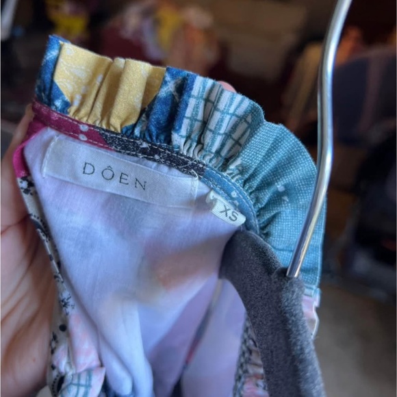 Doen Patchwork Quilt Print Mini Dress - Picture 4 of 8